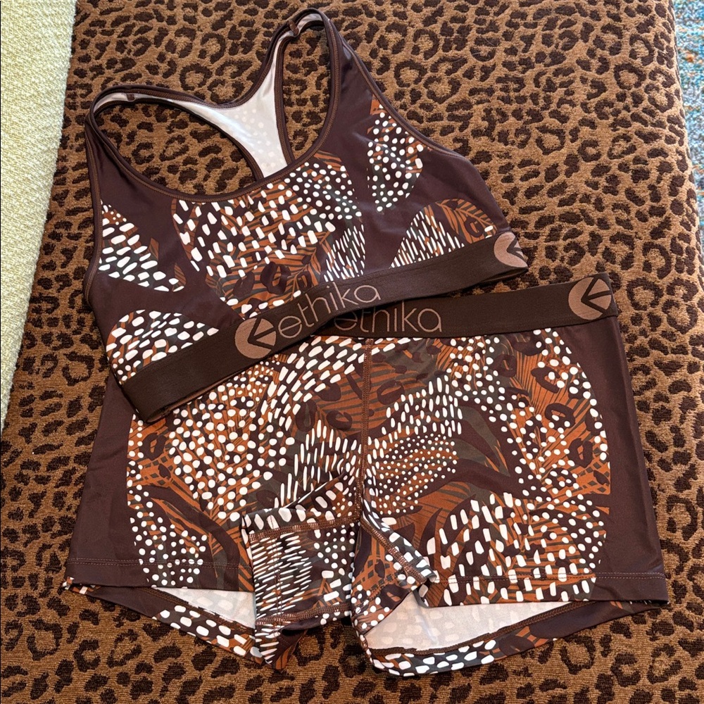 🆕Ethika “Safar’e” Staple Sports Bra And Boyshort Set, Size Large